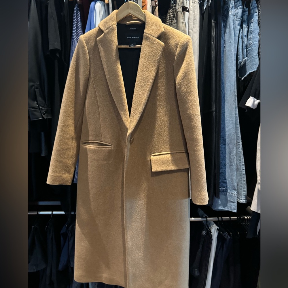 CLUB MONACO LONG-LINE PEACOAT / SIZE S/P - NO SIGNS OF WEAR